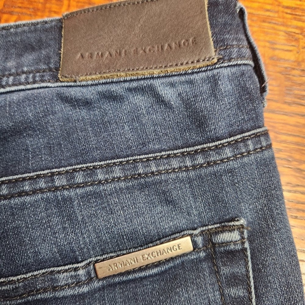 Armani Exchange Men's Size 29 skinny denim blue jeans 33.5 inch inseam - Picture 5 of 12